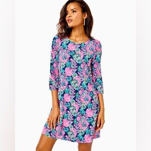 Lilly Pulitzer Solia UPF 50+ dress Oyster Bay Shroom with a view Size M Medium